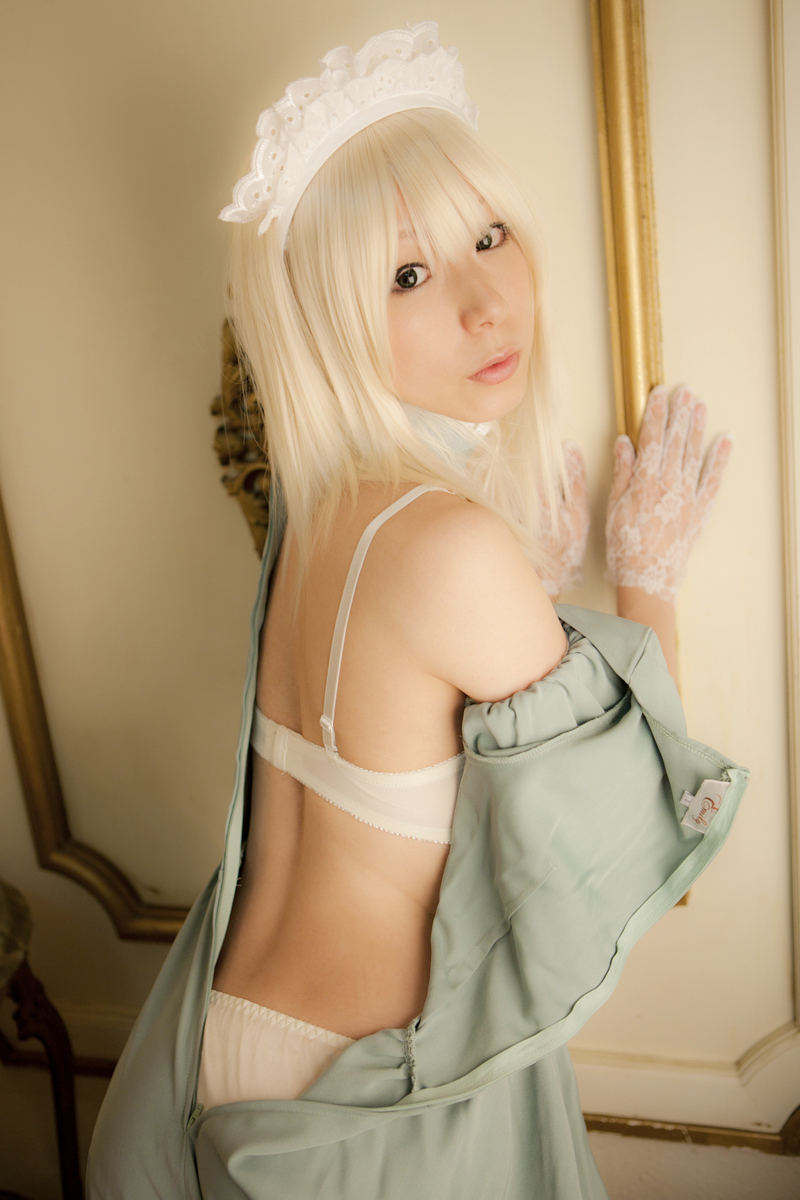 Cosplay C78 longphoto white hair sexy Japanese maid